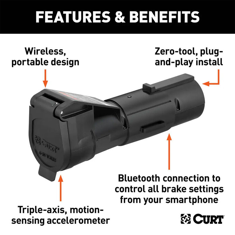Curt Echo Mobile Bluetooth Electric Trailer Brake Controller, Wireless image number 5