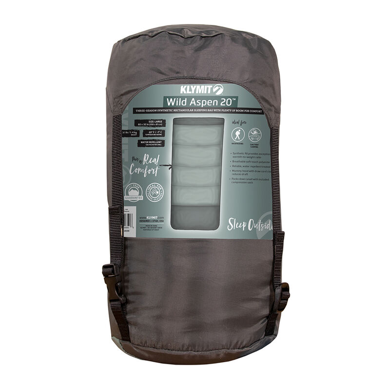 Klymit Wild Aspen 20&deg;F Rectangle Sleeping Bag image number 3