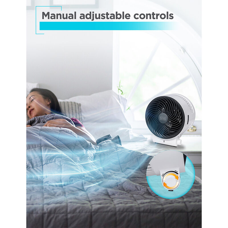 Black+Decker 1500W Dual-Function Desktop Heater/Fan, White image number 4