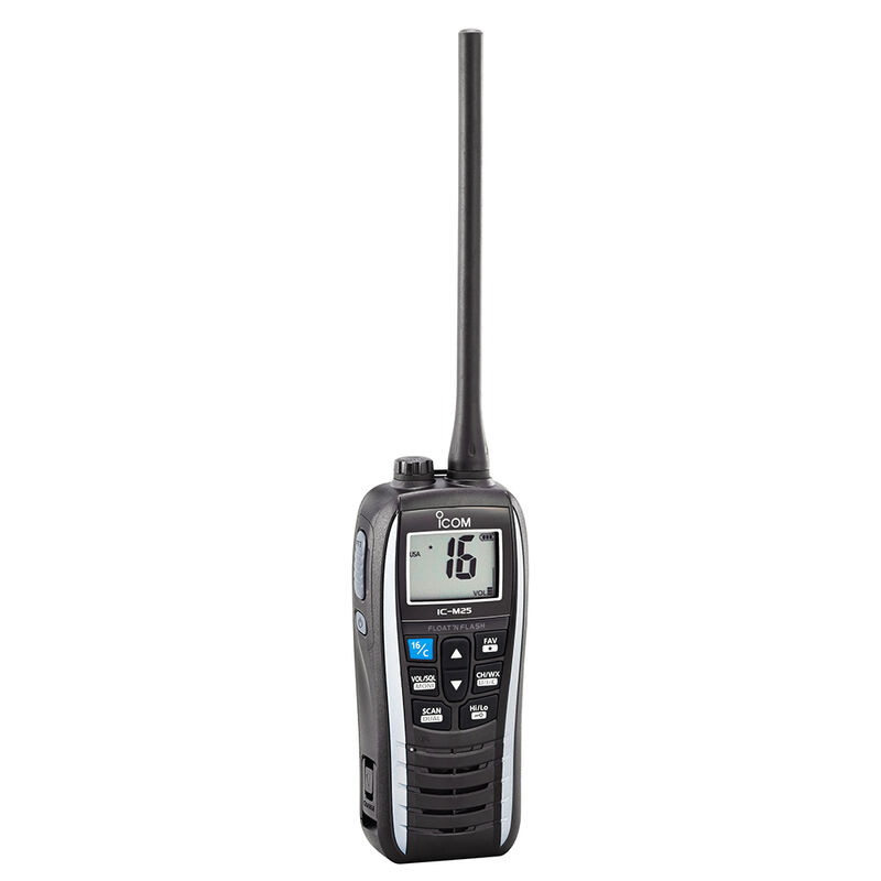 Icom M25 Handheld Floating VHF Marine Radio - Pearl White image number 1