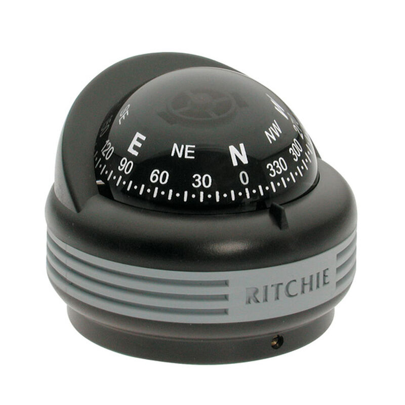 Ritchie Trek TR-33 Surface-Mount Compass, Black With Black Dial image number 1