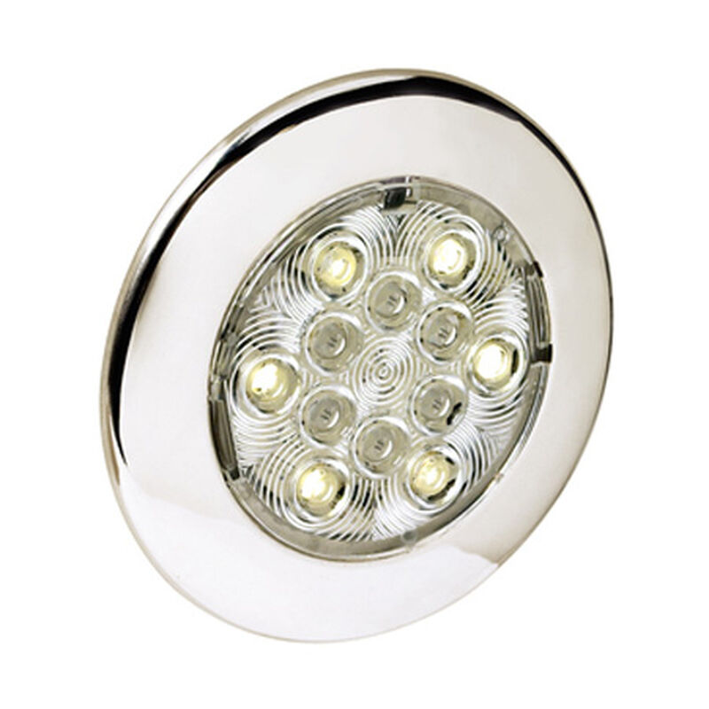 Attwood 4" White LED Round Exterior/Interior Light image number 1