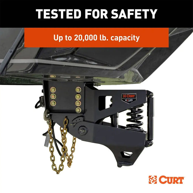 CURT Helux Coil-Spring Gooseneck Pin Box, 3,900 lbs. Pin Weight, 20,000 lbs. Capacity image number 13