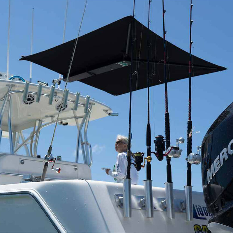 Taco Marine ShadeFin Boat Shade with Fixed Rod Holder Mount