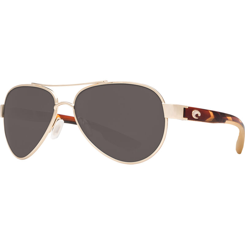 Costa Women’s Loreto Polarized Sunglasses, Rose Gold Frame with Gray Lens image number 3