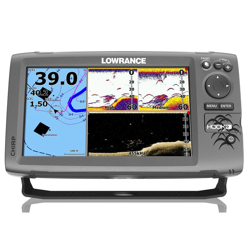Lowrance HOOK-9 CHIRP DSI Fishfinder Chartplotter w/C-MAP Charts image number 1