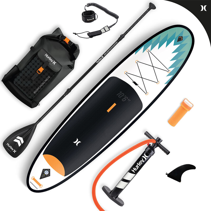 Hurley Advantage 10' 6" Outsider Inflatable Stand-Up Paddleboard Package image number 6