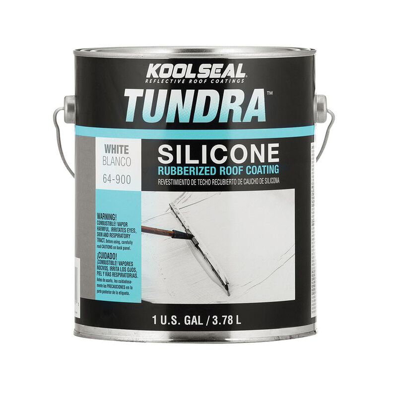 Kool Seal&reg; Tundra&trade; White Silicone Roof Seal, 1 Gallon, White image number 1