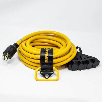 Heavy Duty L14-30P to (4) 5-20R, 25' Power Cord