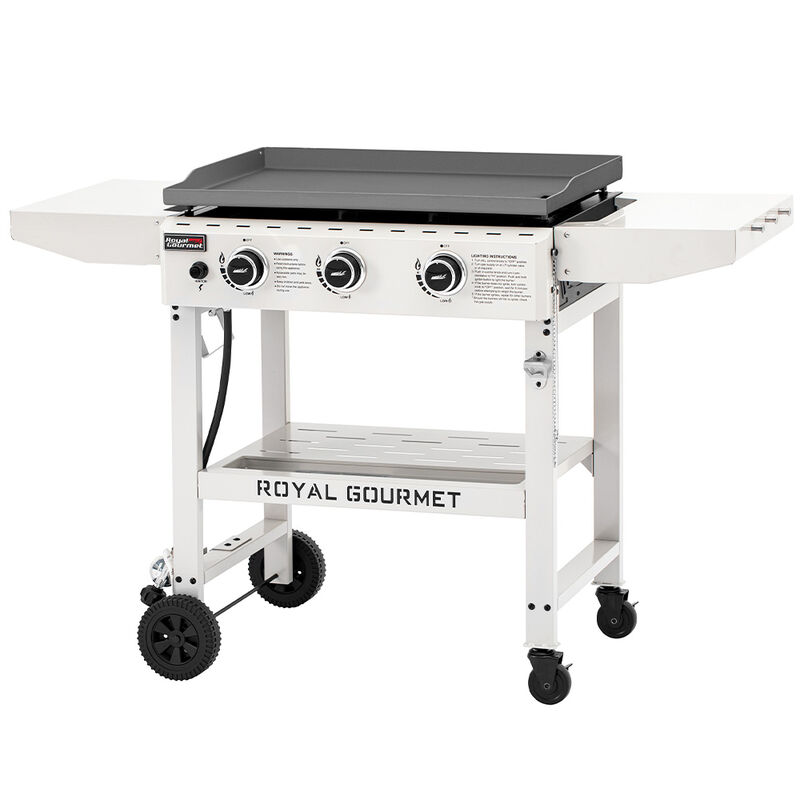 Royal Gourmet 28" 3-Burner Propane Griddle w/ Side Shelves image number 11