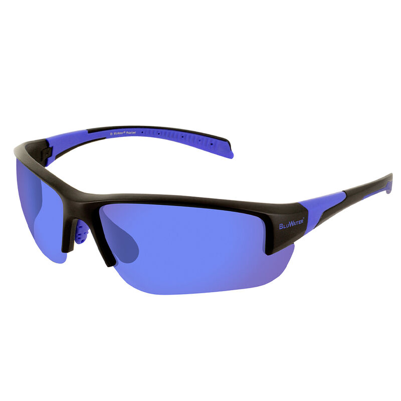 BluWater Polarized Samson 3 Sunglasses, Black Frames, G-Tech Blue Lenses image number 1