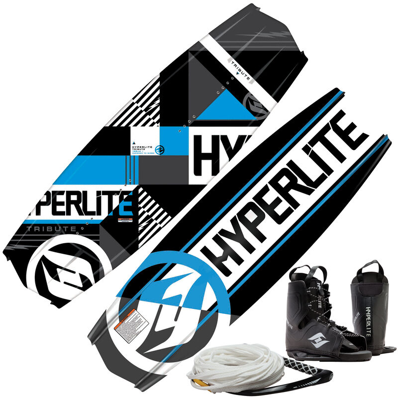 Hyperlite Tribute Wakeboard With Frequency Bindings And Rope image number 1