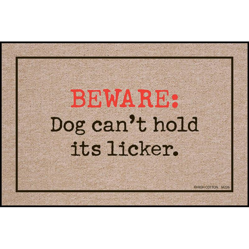 Dog Can’t Hold Licker Door Mat, 18&quot; x 27&quot; image number 1