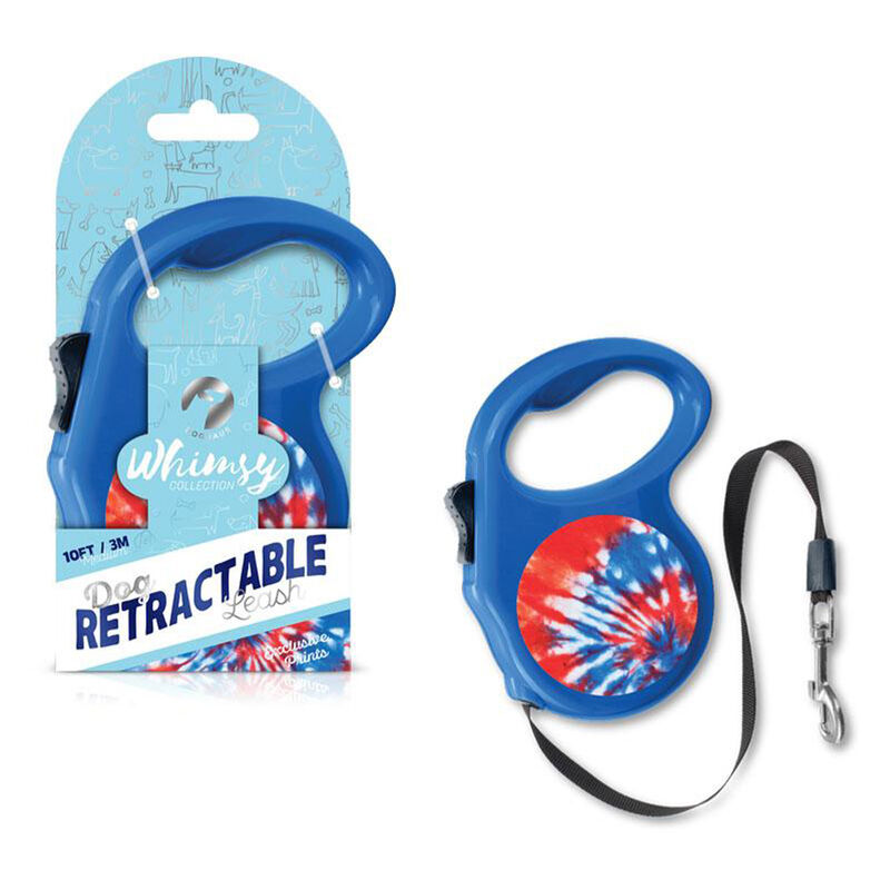Avalanche 10-Ft Retractable Blue/Black Dog Leash