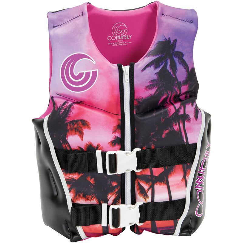 Connelly Youth Classic Neoprene Life Jacket, pink image number 1