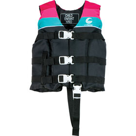 Connelly Child Retro Nylon Life Vest, Black/Pink