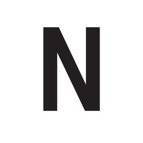 Hardline 3" Individual Black Letter, N