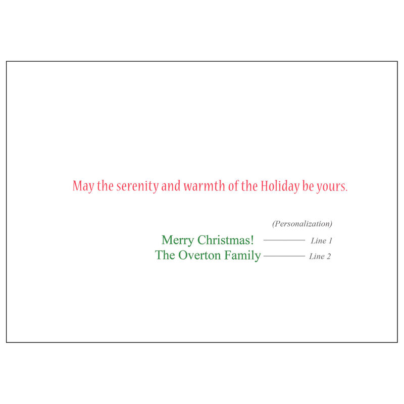 Personalized Lakeside Cabin Christmas Cards image number 2