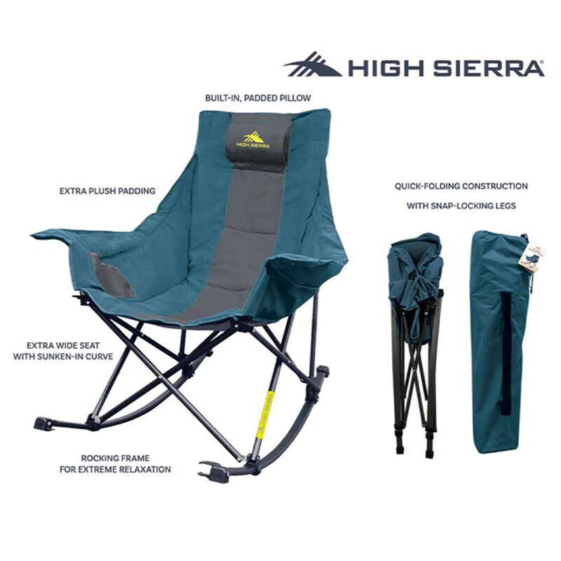 High Sierra Plush Rocking Camp Chair image number 2