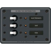 Blue Sea Systems Traditional Metal DC Panel, 3 Positions