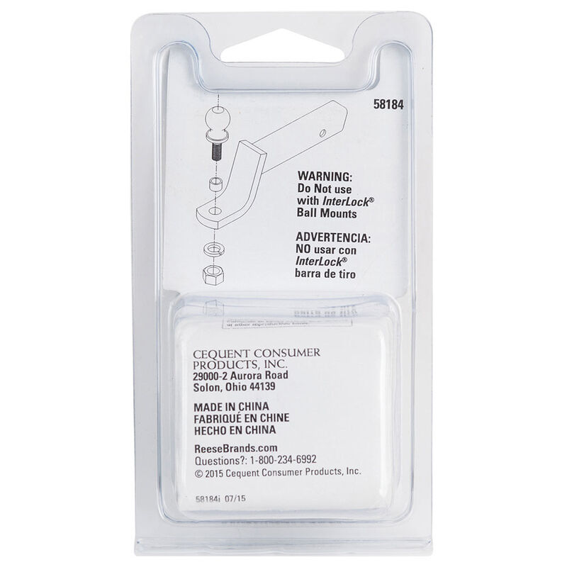 Reese Trailer Hitch Ball Shank Reducer, Reduces 1-1/4 Inch Diameter to 1 Inch Diameter image number 5