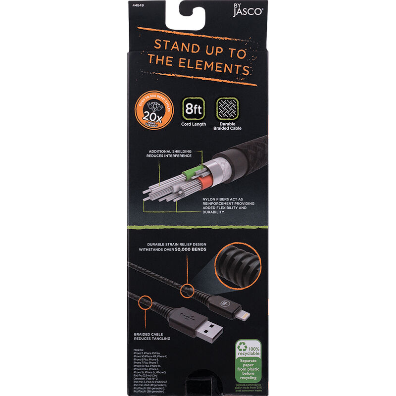 EcoSurvivor 8' USB Cable with Lightning Connector image number 5