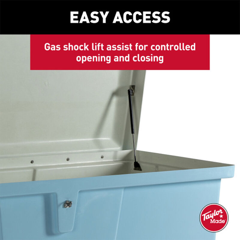 Taylor Made Stow N’ Go Deep Fiberglass Dock Box, Medium (27"H X 72"W X 26"D) image number 4