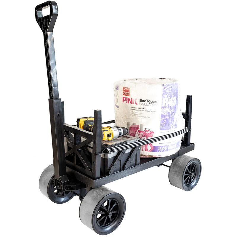 Mighty Max Cart Collapsible Utility Dolly Cart, Black Tub image number 7