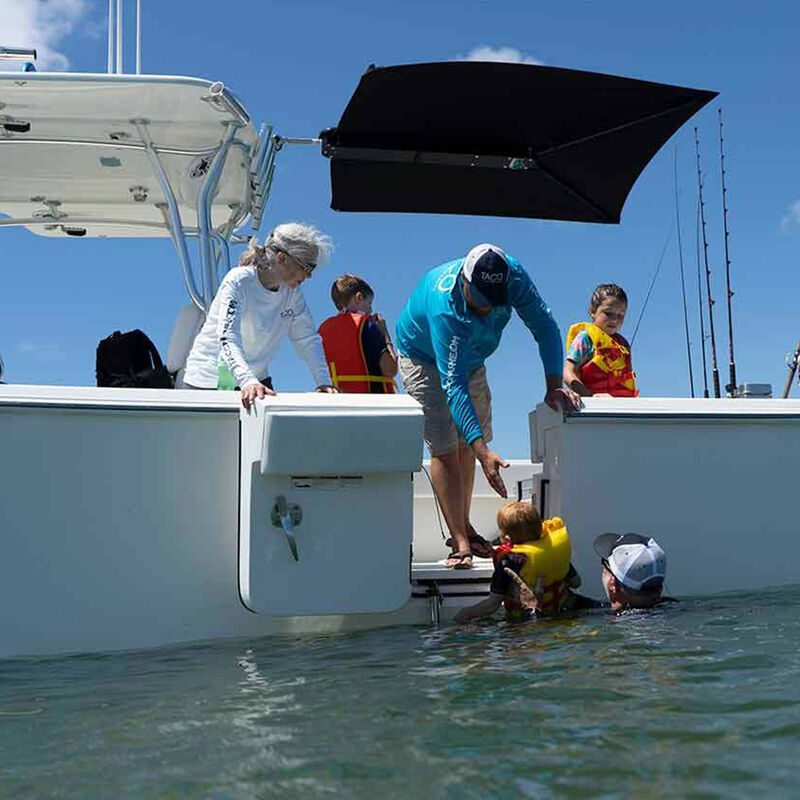 Taco Marine ShadeFin Boat Shade with Fixed Rod Holder Mount image number 1