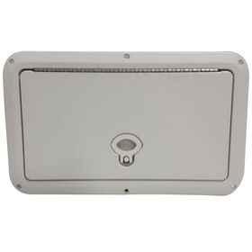 DPI Marine DPF Polar Brite White Flush Series Hatch Door, 9" x 15" O.D. frame