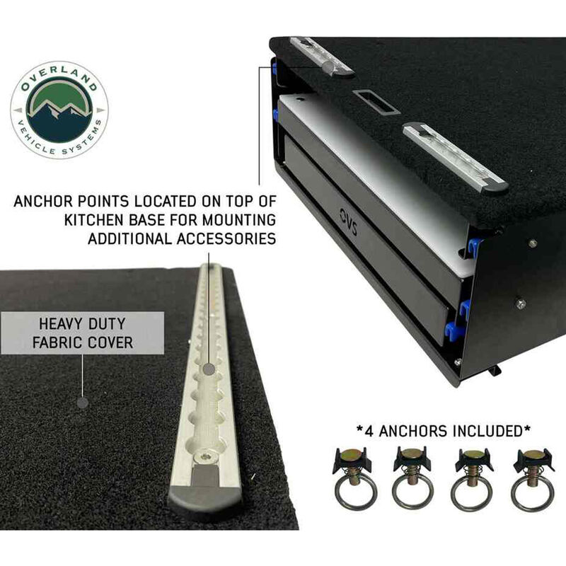 Overland Vehicle Systems Camp Cargo Box Kitchen with Slide Out Sink, Cooking Shelf, and Work Station image number 13