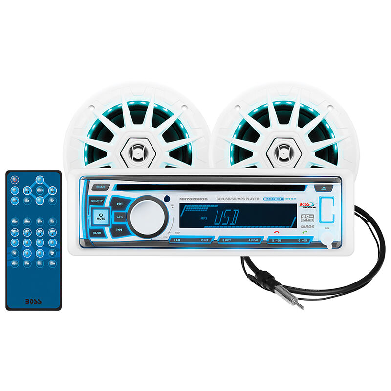 Boss Audio MCK762BRGB.6 CD/USB/SD/MP3 Bluetooth Receiver Package With 2 Speakers image number 1