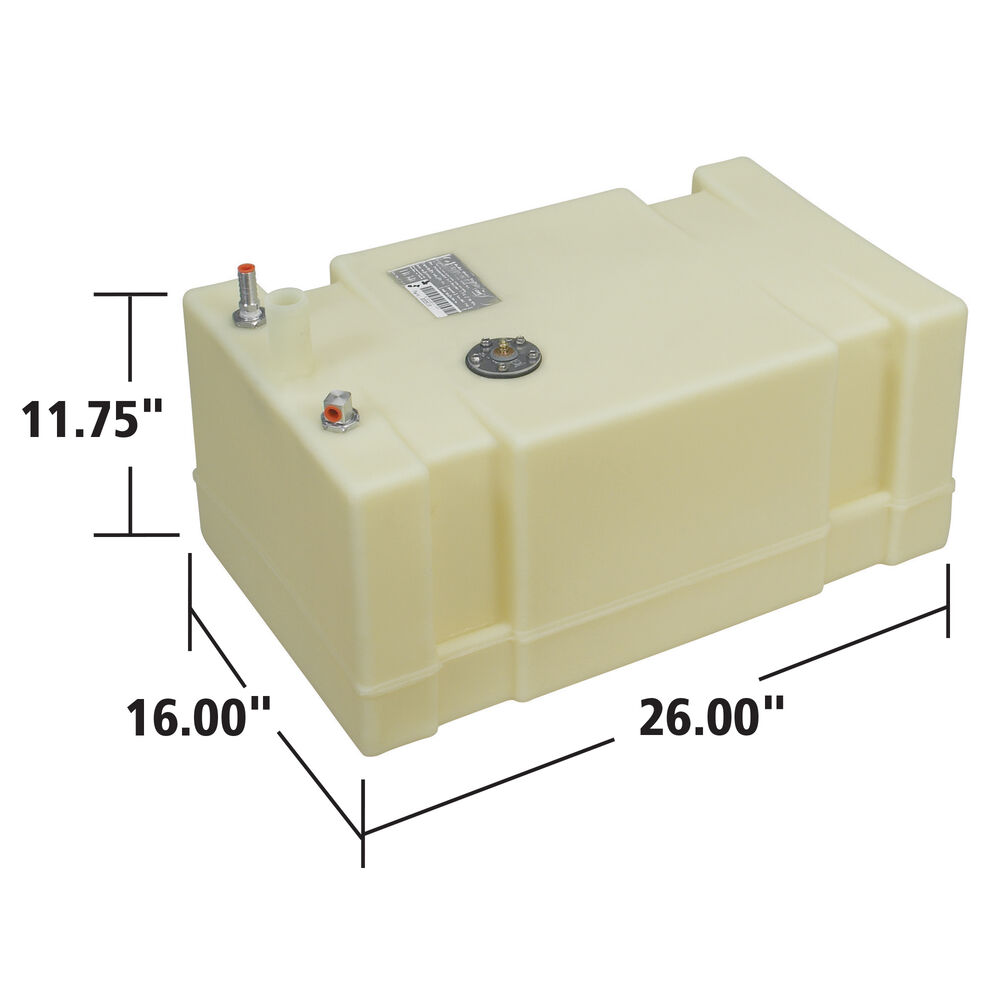 Moeller Marine Fuel Tank, 19 Gal., 16"W x 26"L x 11.75"D Overton's