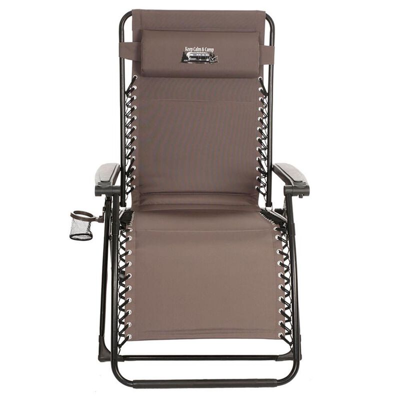 Oversize Gray Recliner - Keep Calm and Camp image number 1