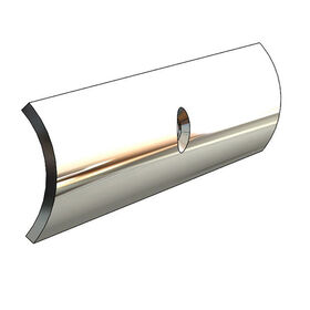 TACO Marine Stainless Steel Hollow Back Rub Rail, 1" x 1/4" x 12'