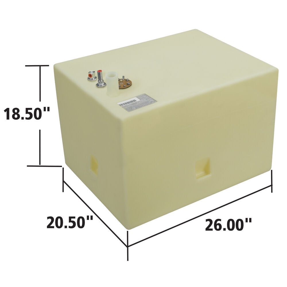Moeller Marine Fuel Tank, 40 Gal., 26"L x 20.5"W x 21.75"H Overton's