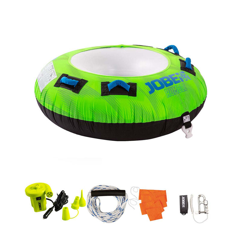 Jobe Rumble 1-Person Towable Tube Package, Green image number 1