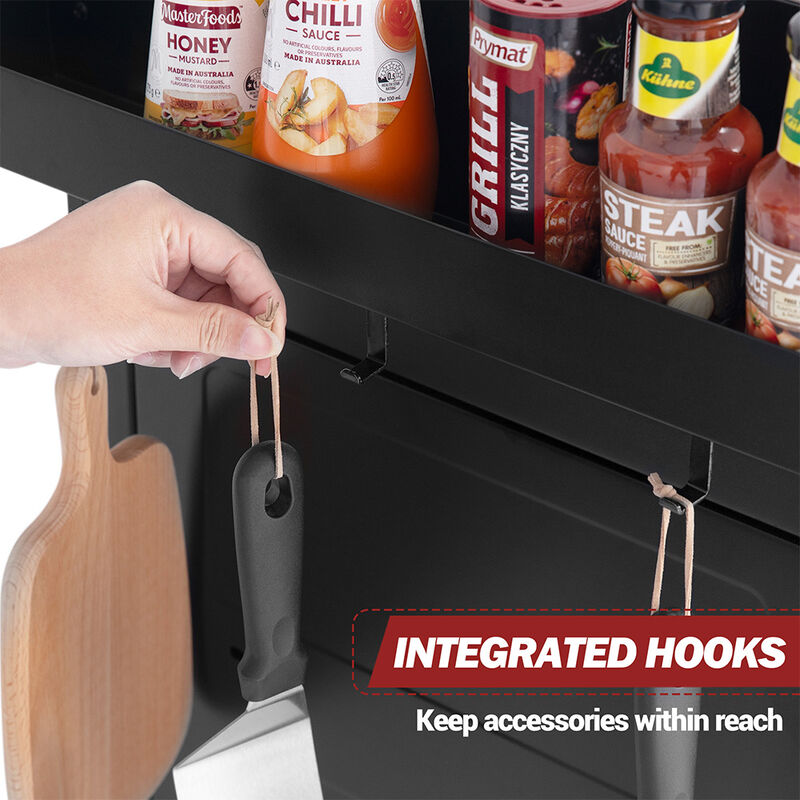 Royal Gourmet Movable Grill Prep Table with Storage image number 3