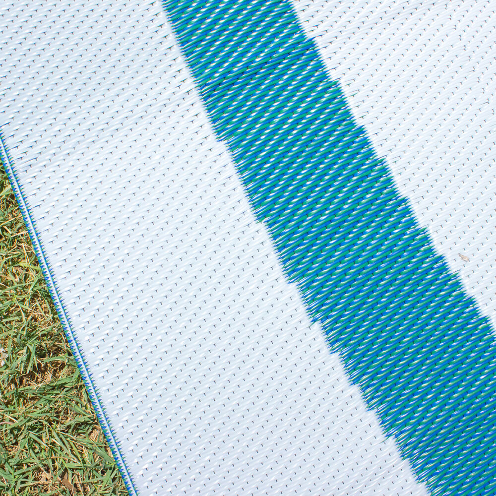 Reversible Graphic Design Patio Mat, 8’ x 16’, Blue/Green Overton's