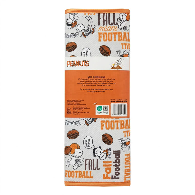 Peanuts Football Snoopy 2 Pack 16 x 18 in Dish Drying Mats  image number 2