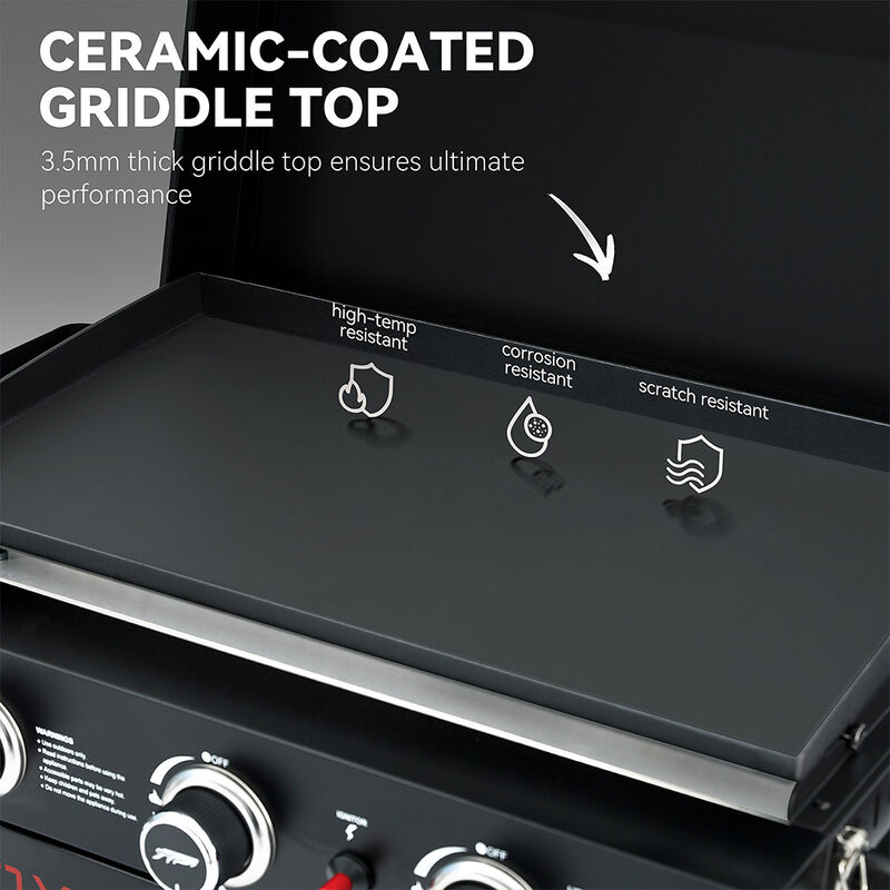 Royal Gourmet 23" Portable 3-Burner Gas Griddle with Collapsible Stand image number 12