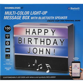 SoundLogic XT Light-Up Message Box with Bluetooth Speaker