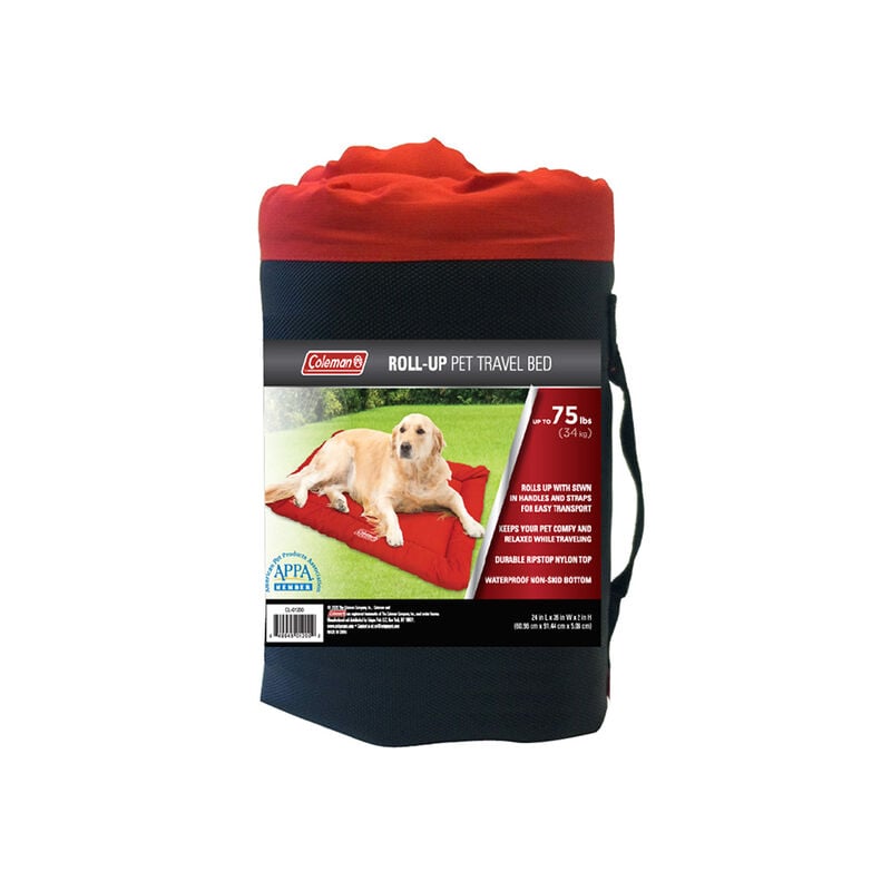 Coleman Roll-Up Travel Dog Bed, Red image number 3