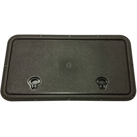 DPI Marine DPF Black Flush Series Hatch Door, 13" x 22-3/4" O.D. frame