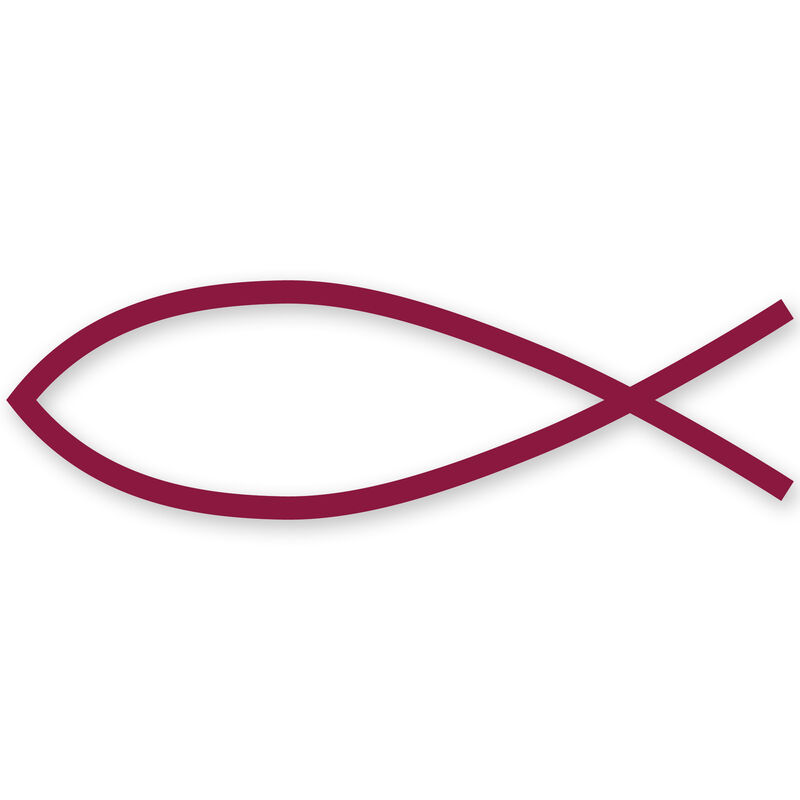 Fish Symbol Vinyl Decal image number 1