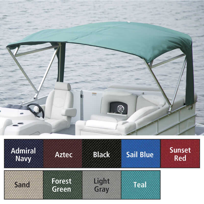 Buggy Style Pontoon Bimini Top, SurLast Polyester, 1-1/4" Free Standing 90"-96"W image number 1