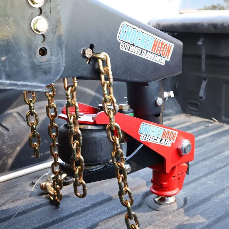Shocker Hitch Quick Air 5th Wheel to Gooseneck Demco Coupler Conversion Kit, Fits Lippert 1621, 0719, Rhino Box, without Chain Kit image number 9