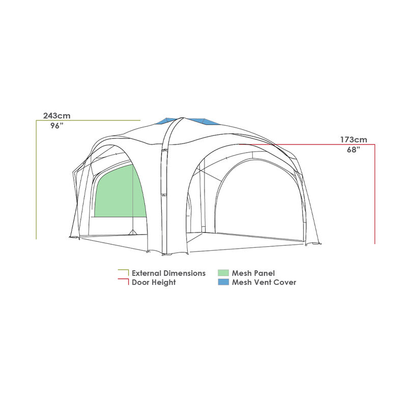 Zempire Aerobase 3 Air Shelter with Deluxe Wall image number 7