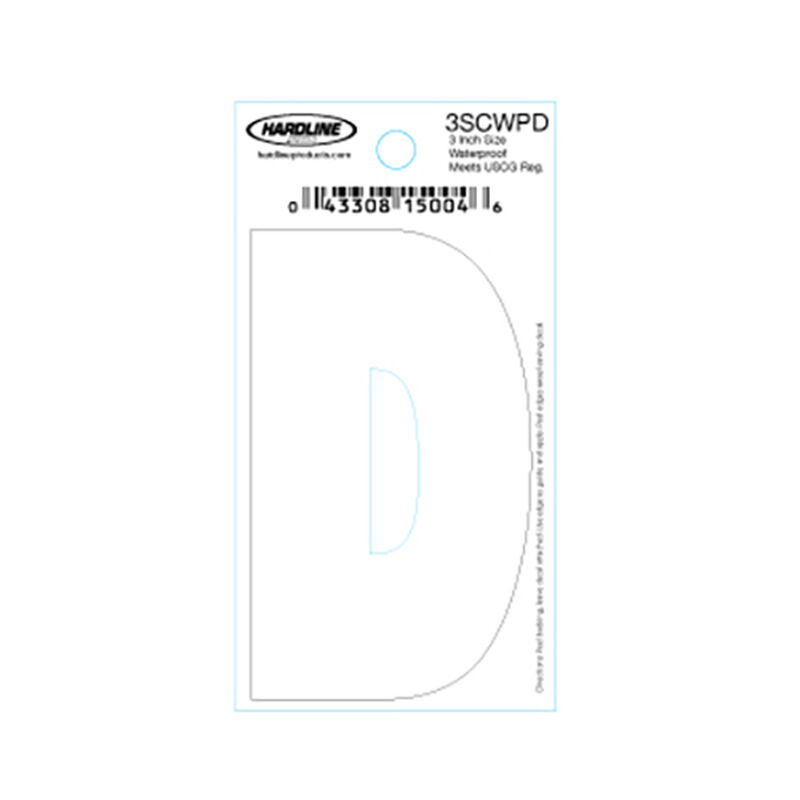 Hardline 3" Vinyl Boat Lettering 3SCWPD image number 1