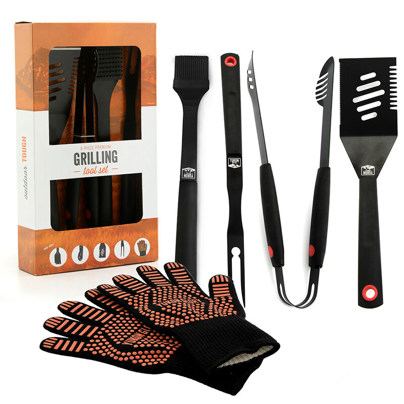 Yukon Glory Heavy-Duty 5-Piece Grilling Tools Set image number 1